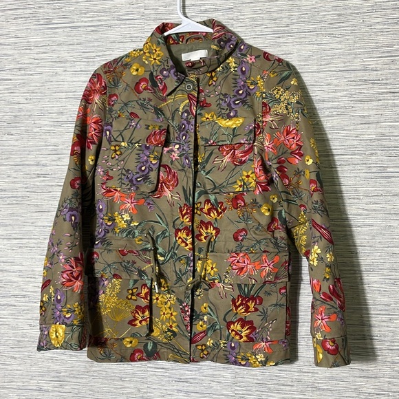 Floral Green Women's Jacket - Picture 2 of 10